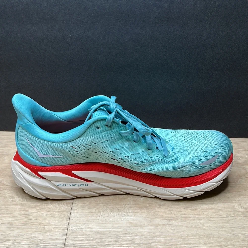 HOKA ONE ONE W CLIFTON 8 - Watercolor / Eggshell / Blue, WOMENS SIZE 8 US - Picture 8 of 11